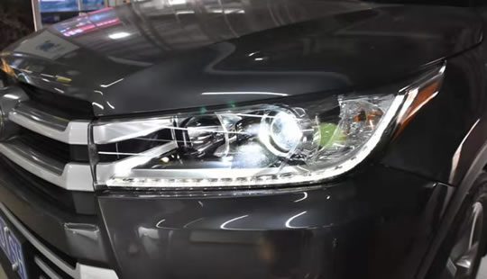 西安丰田汉兰达大灯改装欧司朗CBI-LED双光透镜